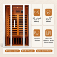2 Person Extendable FAR Infrared Sauna for Home, Hemlock Wood Low EMF 6 Carbon Heaters Indoor Saunas with LED Lights, Bluetooth Speaker, Digital Control Panel, and Seating Bench — Results & Stats