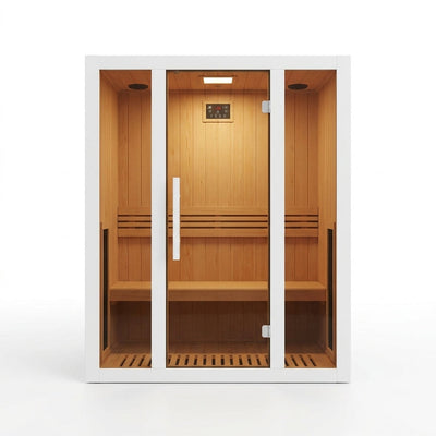 Infrared Sauna Built for Home Wellness, Hemlock Wood Construction, Low EMF Carbon Heaters, Digital Control