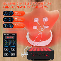 Red Light Therapy Panel, 660Nm Red & 850Nm near Infrared Light Therapy Device with TENS & EMS Functions, 60 Dual Chip Leds, 6 Programs, Timer, Stand, High Power LED Light Therapy Lamp for Face Body
