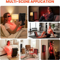 Red Light Therapy Panel, 660Nm Red & 850Nm near Infrared Light Therapy Device with TENS & EMS Functions, 60 Dual Chip Leds, 6 Programs, Timer, Stand, High Power LED Light Therapy Lamp for Face Body