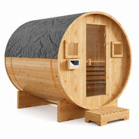 Traditional Wood Sauna Built for Home Wellness, 6KW Heater, Tempered Glass, 4-6 Person Capacity