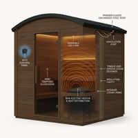 Lennon 6-Person Outdoor Cedar Traditional Wet/Dry Cube Sauna with 9Kw Electric Heater, Wi-Fi Control, LED Lights — How It Works