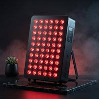 Red Light Therapy Panel, 660Nm Red & 850Nm near Infrared Light Therapy Device with TENS & EMS Functions, 60 Dual Chip Leds, 6 Programs, Timer, Stand, High Power LED Light Therapy Lamp for Face Body — Studio Shot