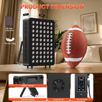 Red Light Therapy Panel, 660Nm Red & 850Nm near Infrared Light Therapy Device with TENS & EMS Functions, 60 Dual Chip Leds, 6 Programs, Timer, Stand, High Power LED Light Therapy Lamp for Face Body
