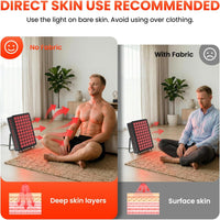 Red Light Therapy Panel, 660Nm Red & 850Nm near Infrared Light Therapy Device with TENS & EMS Functions, 60 Dual Chip Leds, 6 Programs, Timer, Stand, High Power LED Light Therapy Lamp for Face Body